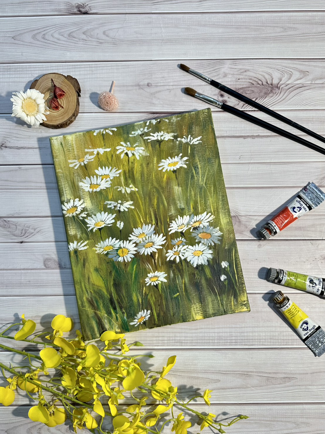 花草壓克力作品