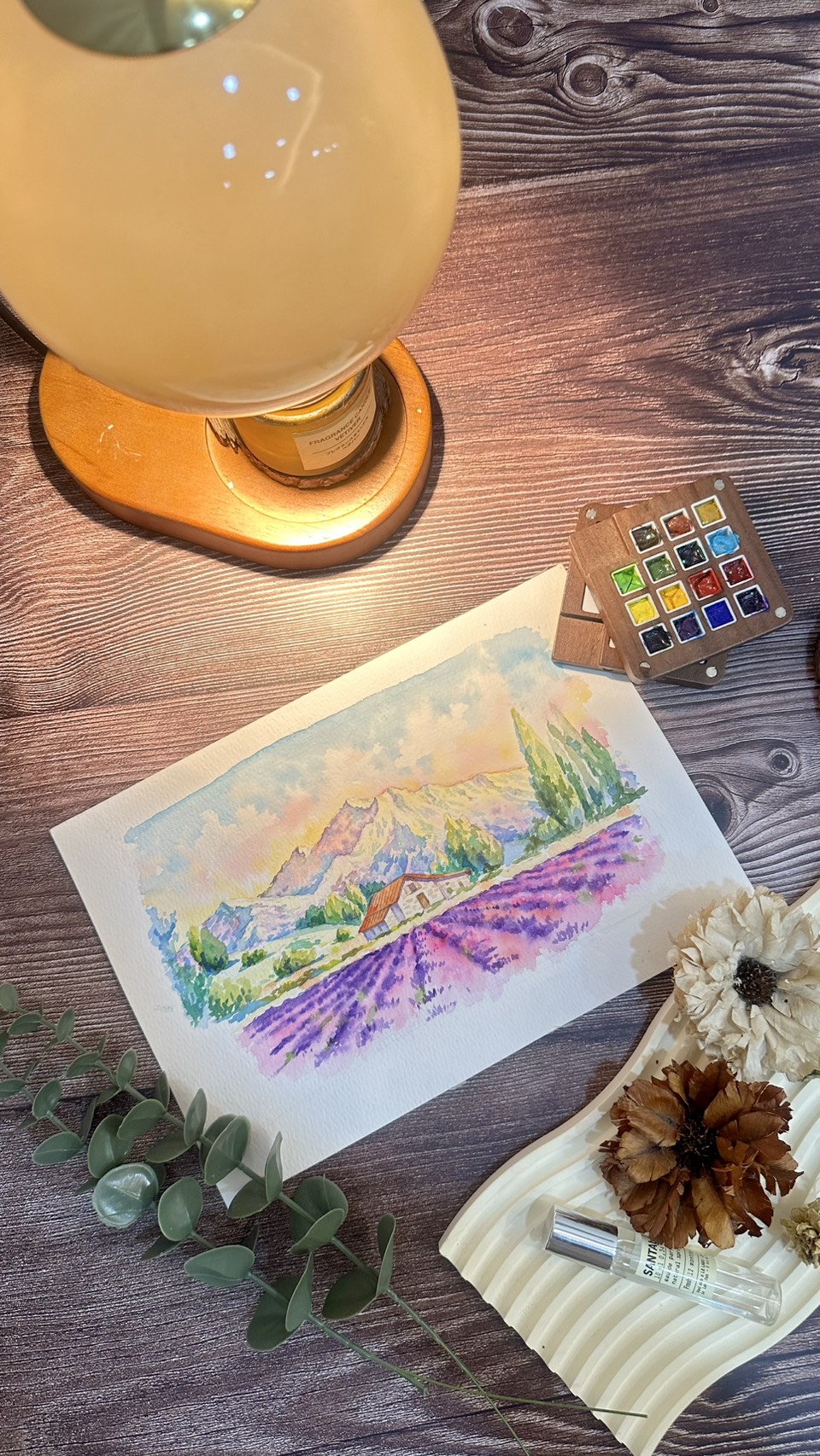 水彩旅行風景作品