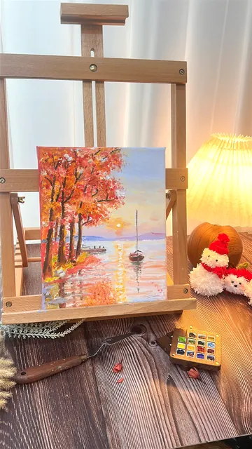 秋日河畔｜油畫作品