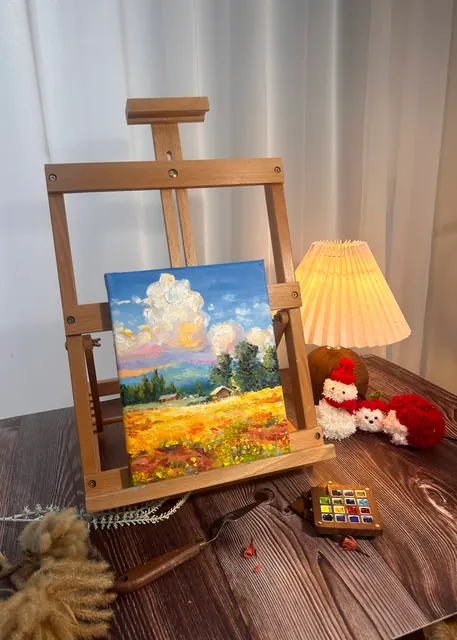 黃金麥田油畫作品