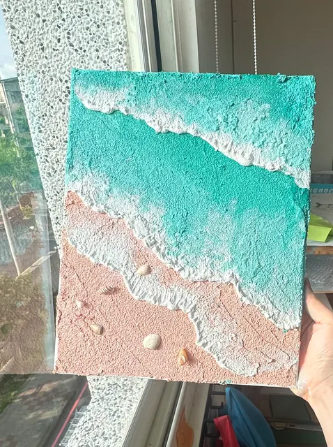 蒂芬妮海岸｜壓克力肌理畫作品