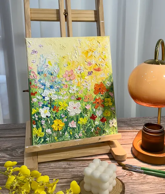 野花花田｜壓克力肌理畫作品