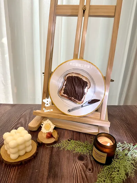 抹醬吐司｜壓克力肌理畫作品